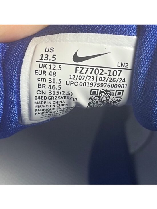 Nike Alpha Menace 4 Pro Football Cleats White/Blue Size 13.5 US Agility X Power main image 8